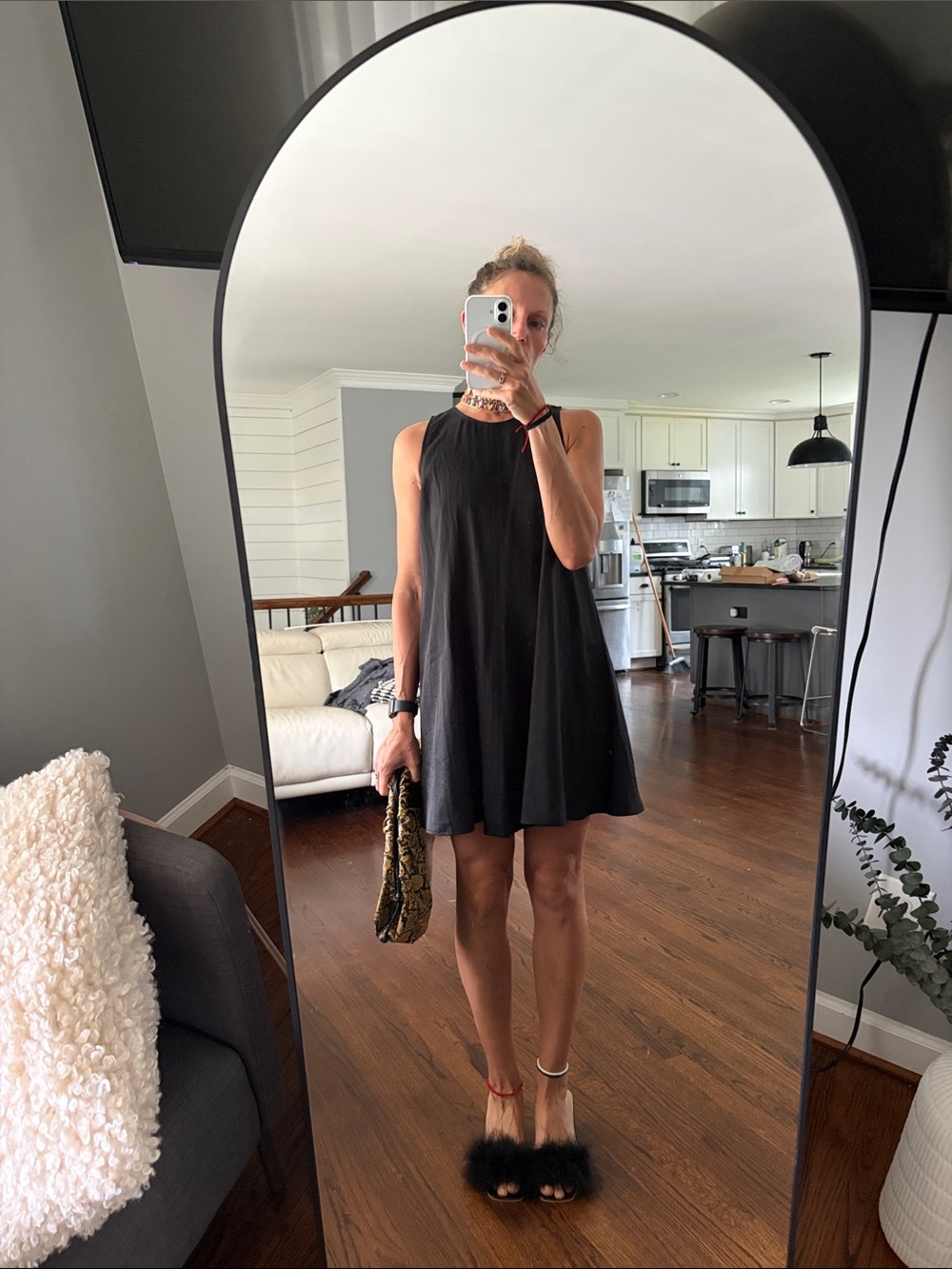 H&M Black Sleeveless Swing Dress